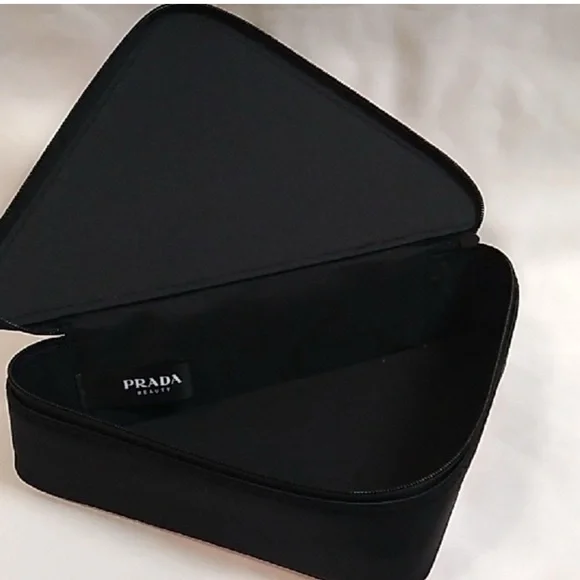 Prada Pink and Black Cosmetic Bag